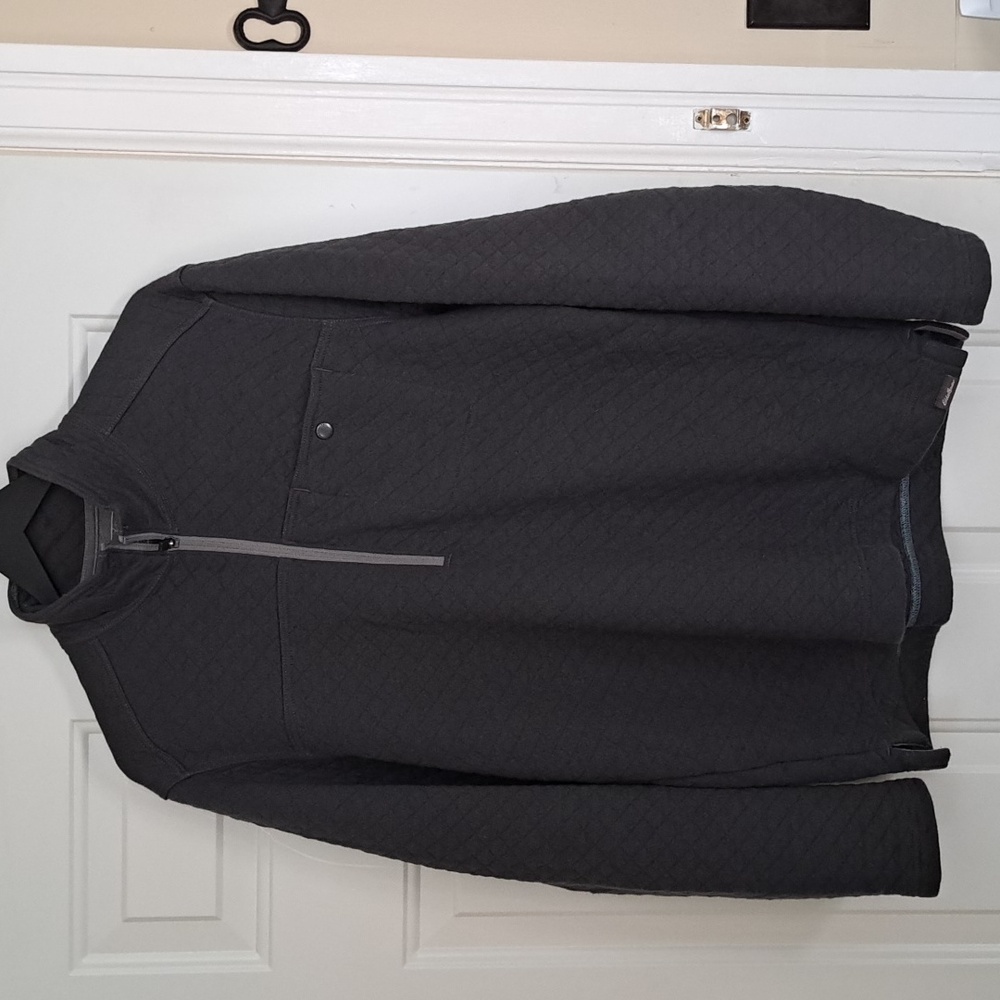 EDDIE BAUER ZIP UP WAFFLE SWEATER SIZE MEDIUM